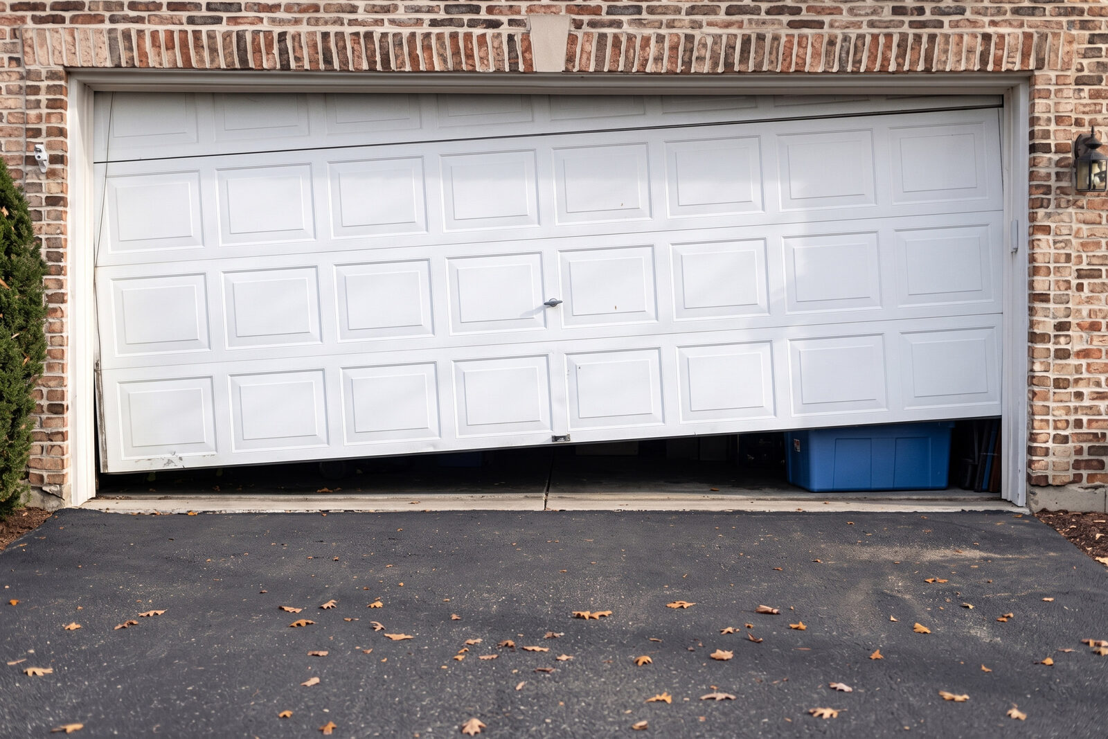Crooked garage door